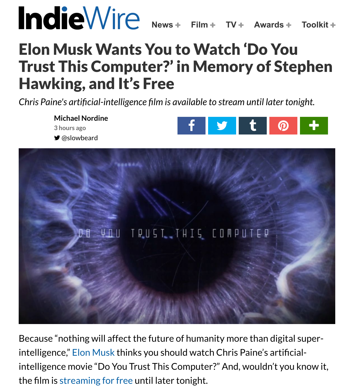 ELON WANTS YOU TO WATCH THIS